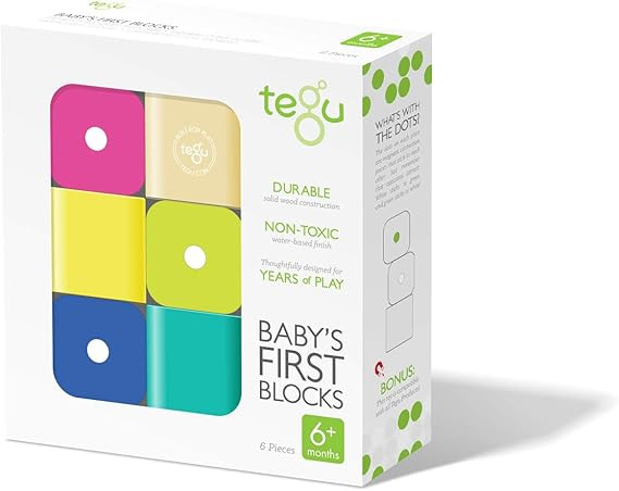 Tegu 6 Piece Magnetic Baby’s First Building Blocks | Amazon (US)