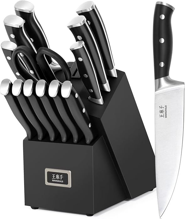Premium Chef Knife Set,High Carbon Stainless Steel Ergonomic Rivet Handle,Sharp Knife Set for Kit... | Amazon (US)