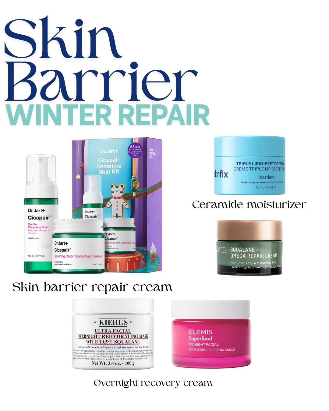 Winter skin saviors that repair the barrier, reduce redness, and actually hydrate.

#LTKBeauty #LTKFindsUnder50 #LTKFindsUnder100