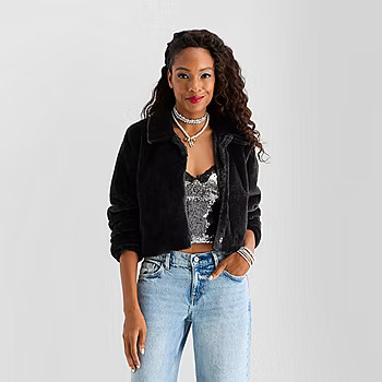 new!Jingle Ball Womens Lightweight Cropped Coat | JCPenney