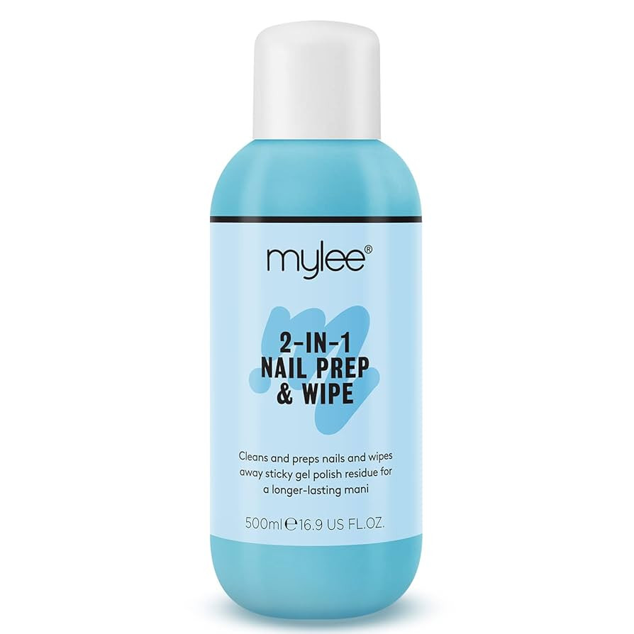 Mylee Prep + Wipe Gel Nail Polish Residue Cleaner Remover, 500ml Bottle, Gel Nail Preparation, UV... | Amazon (UK)