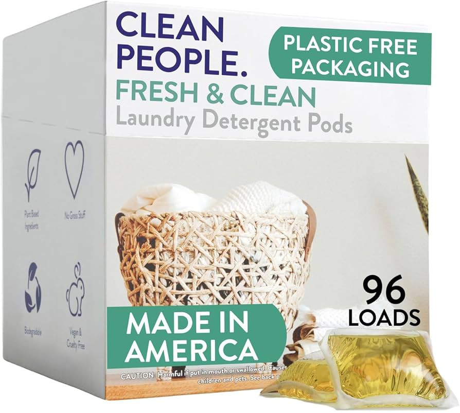 The Clean People Laundry Detergent Pods - Hypoallergenic Laundry Pods - Ultra Concentrated, Recyc... | Amazon (US)