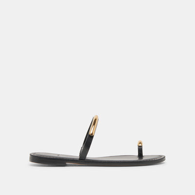 WINK SANDALS BLACK LEATHER | DolceVita.com