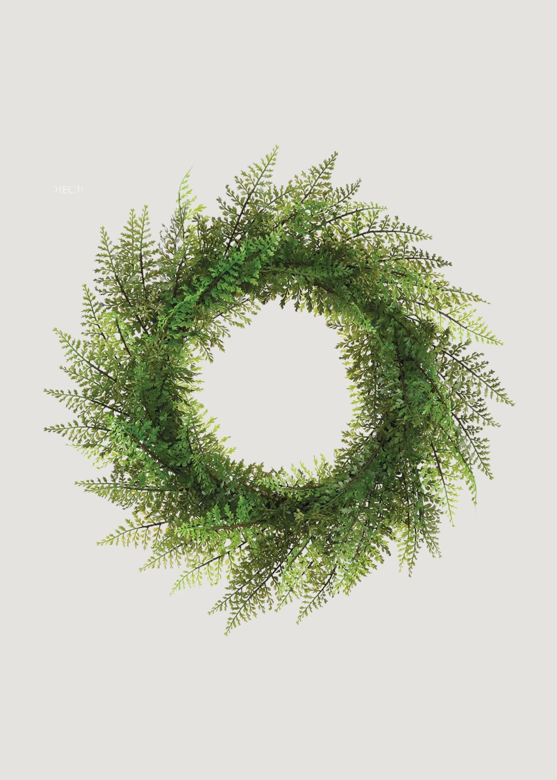 UV Treated Indoor/Outdoor Fake Fern and Skimmia Greenery Wreath - 24" | Afloral