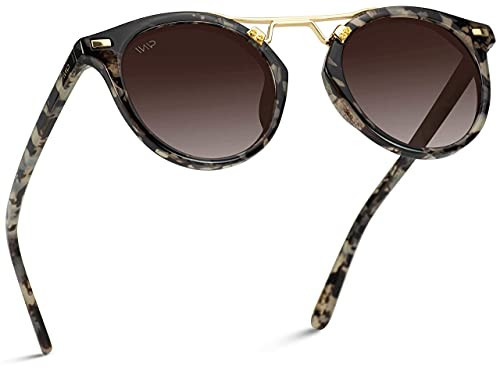 WearMe Pro - Women's Polarized, Round Retro, Double-Bridge Vintage Sunglasses | Amazon (US)