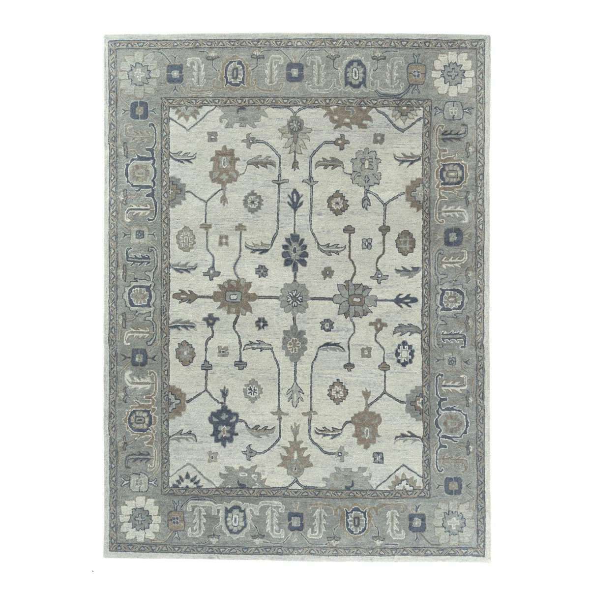 Aitana Vintage Floral Hand-Tufted New Zealand Wool Blend Indoor Area Rug | Wayfair North America