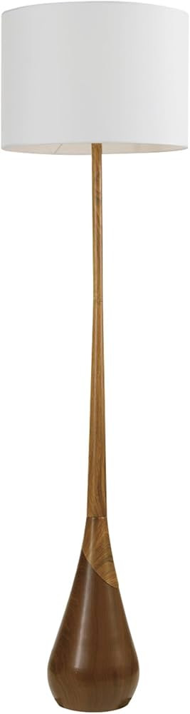 Globe Electric Novogratz x 67225 65" Floor Lamp, 2-Tone Wood Toned Base, White Fabric Shade, Sock... | Amazon (US)