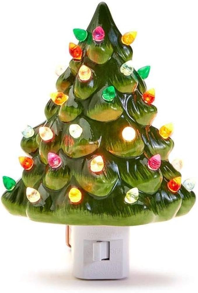 Two's Company Vintage Christmas Tree Nightlight Decor | Amazon (US)