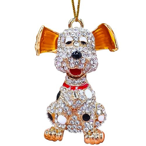 Dog Ornaments for Christmas Tree, Handmade Metallic Ornament with Rhinestone, Cute Pet Decor, Beautiful Christmas Ornaments for Kids - Gifts for Dog Lovers | Amazon (US)