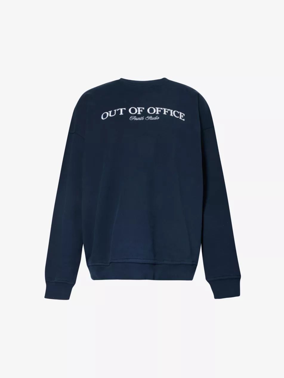Peyton slogan-embroidered cotton-jersey sweatshirt | Selfridges
