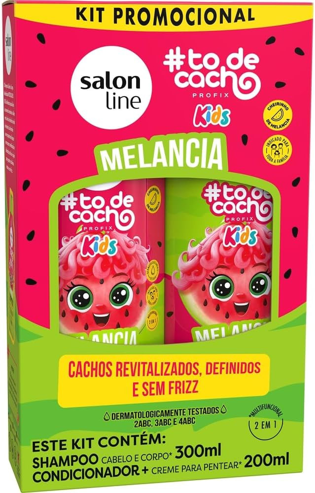 Salon Line, #TODECACHO KIT SHAMPOO 300ML + CONDICIONADOR 200ML MELANCIA KIDS | Amazon (BR)