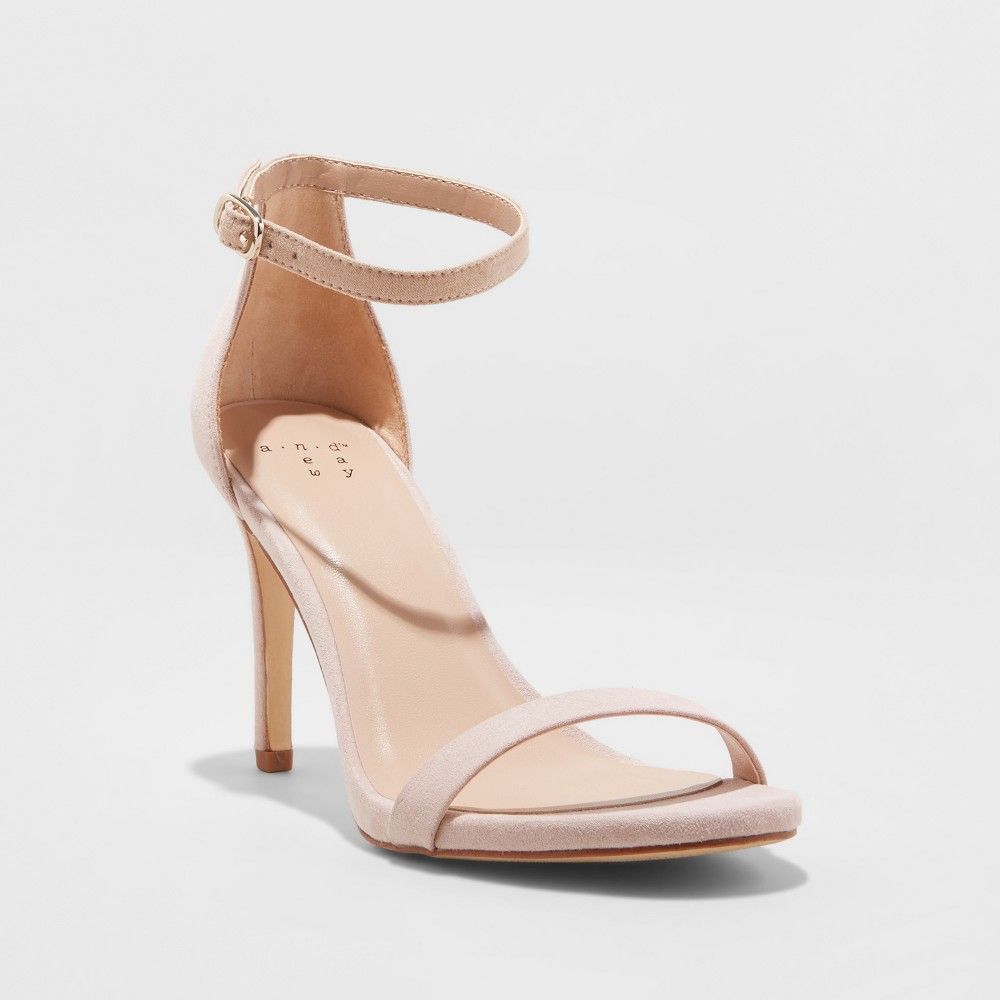 Women's Gillie Microsuede Stiletto Heeled Pump Sandals - A New Day Taupe 7, Brown | Target