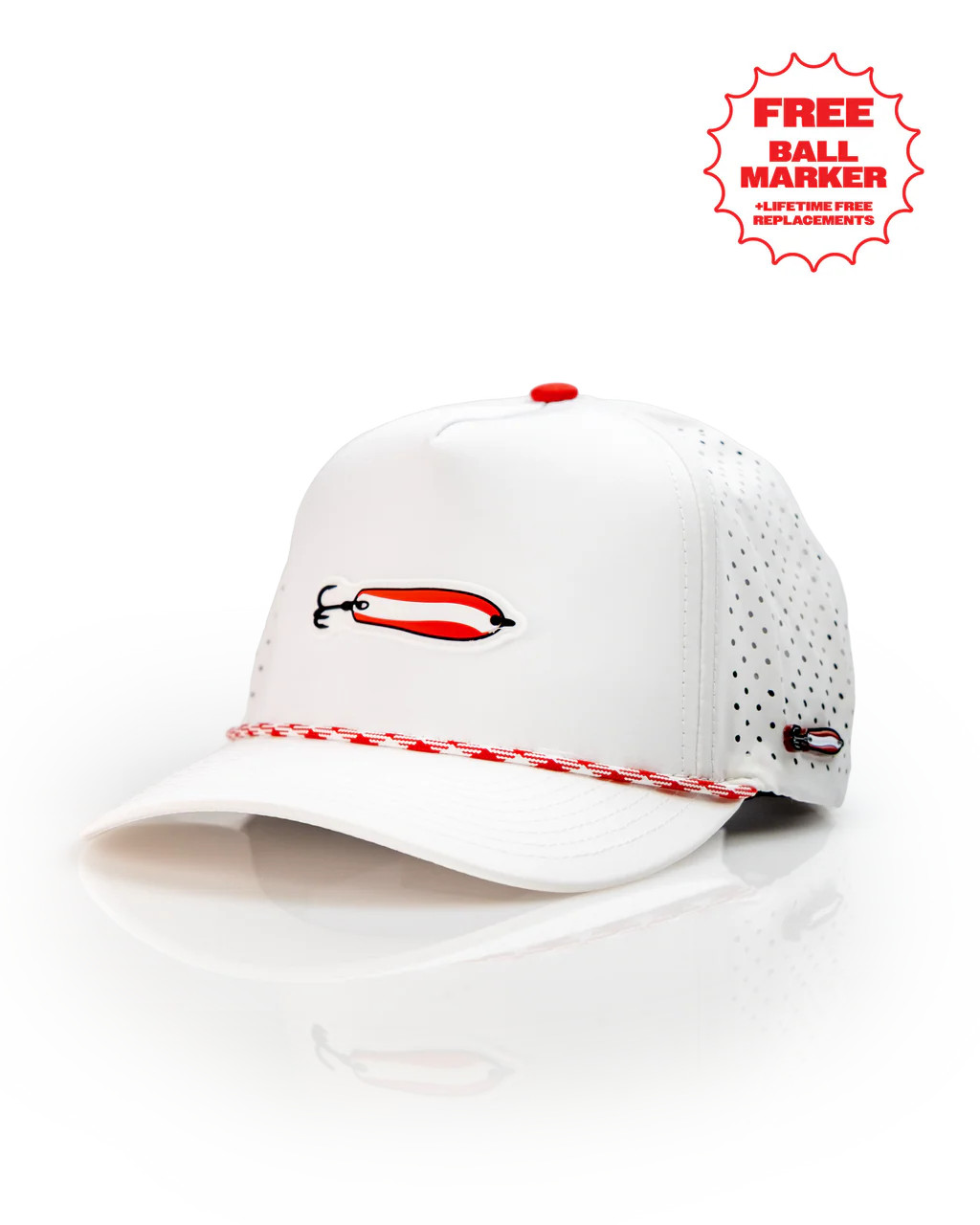 Dare Devil Spoon White - Perforated Rope Hat | Pins & Aces