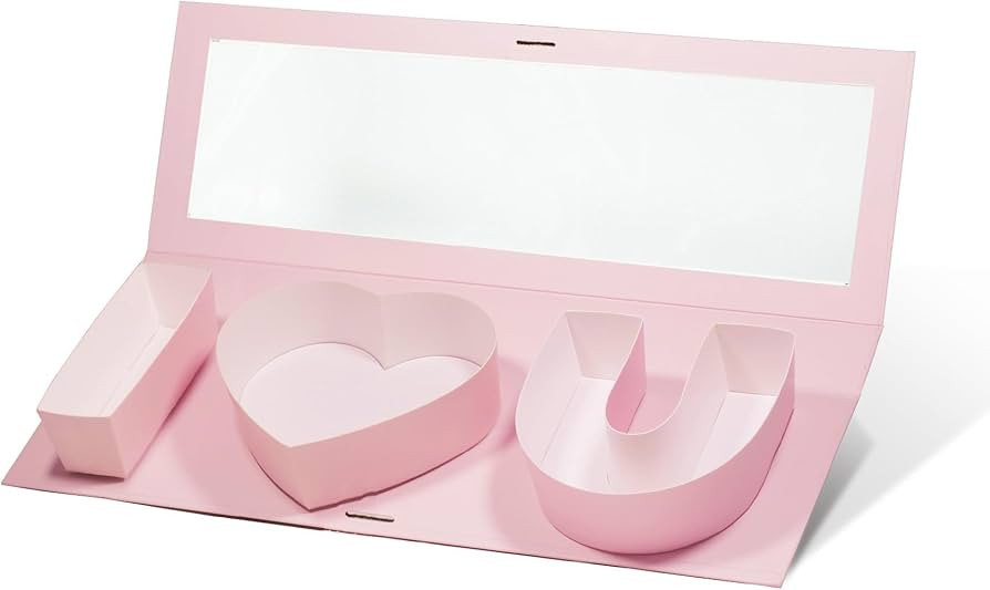 Geoto 17.3 x 6 x 2 inches Creative Design I Love You Letter Shaped Cardboard Valentine's Day Love... | Amazon (US)