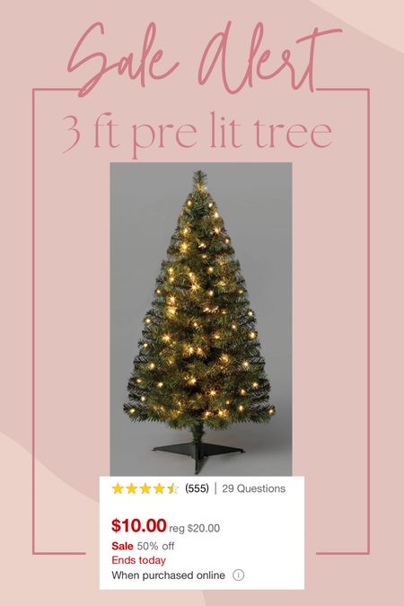 Target 50% off tree sale! This 3ft tree is prelit & would be perfect for a kids room 

#LTKGiftGuide #LTKHoliday #LTKsalealert