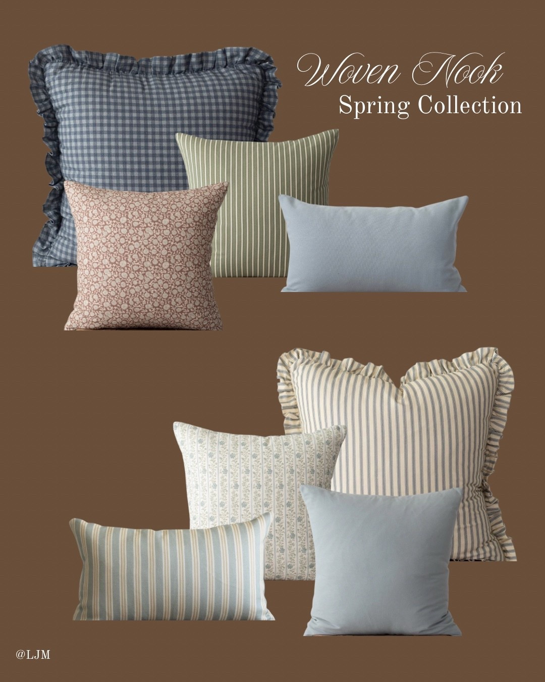 Woven Nook Spring Collection pillow combinations 

#LTKSeasonal #LTKHome