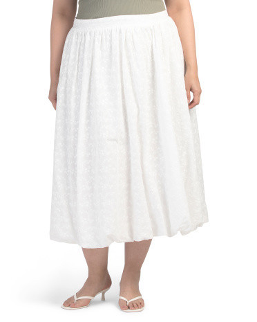 Plus Eyelet Bubble Skirt For Women, Cotton | TJ Maxx