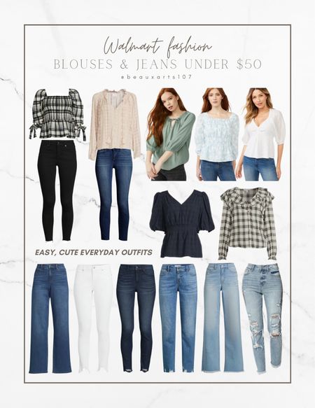 Cute every day outfits from @walmartfashion all under $50

#WalmartFashion #WalmartPartner

Blouse, jeans, denim 

#LTKFind #LTKstyletip #LTKunder50