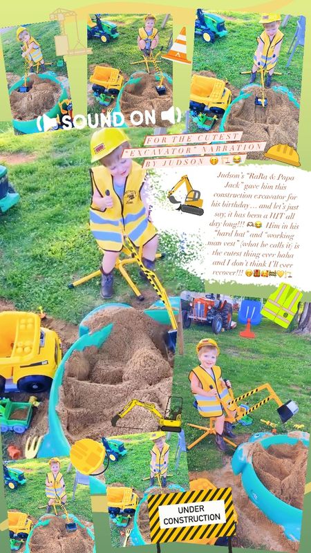 Judson’s “RaRa & Papa Jack” gave him this construction excavator for his birthday… and let’s just say, it has been a HIT all day long!!! 🫶🏽😂  Him in his “hard hat” and “working man vest” (what he calls it) is the cutest thing ever haha and I don’t think I’ll ever recover!!! 🤭🦺🥰🚧💛🏗️

#LTKhome #LTKkids #LTKfamily