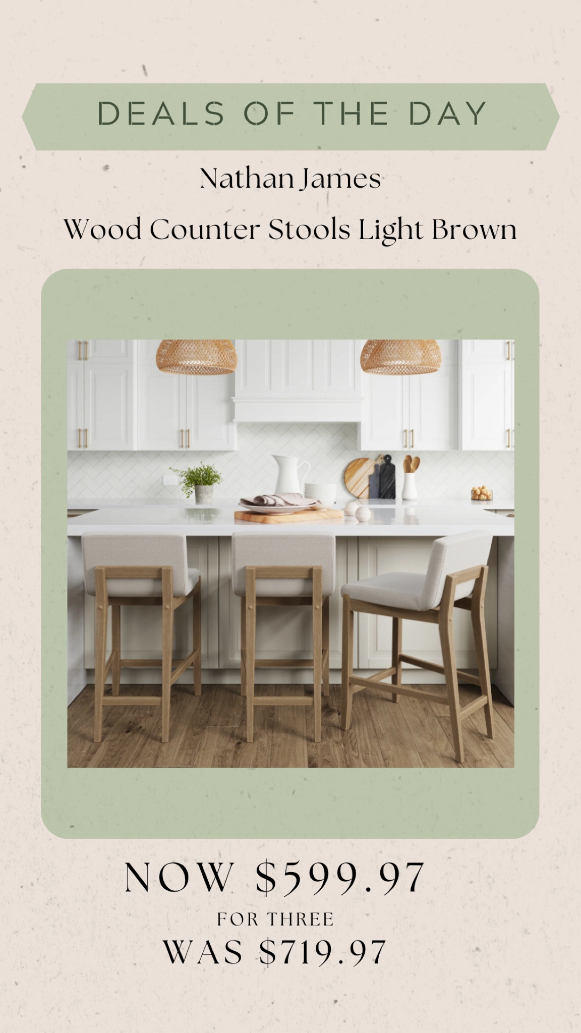 Such a good prices on these barstools and they come in a set of 3! Will sell out fast 

#LTKHome #LTKSaleAlert