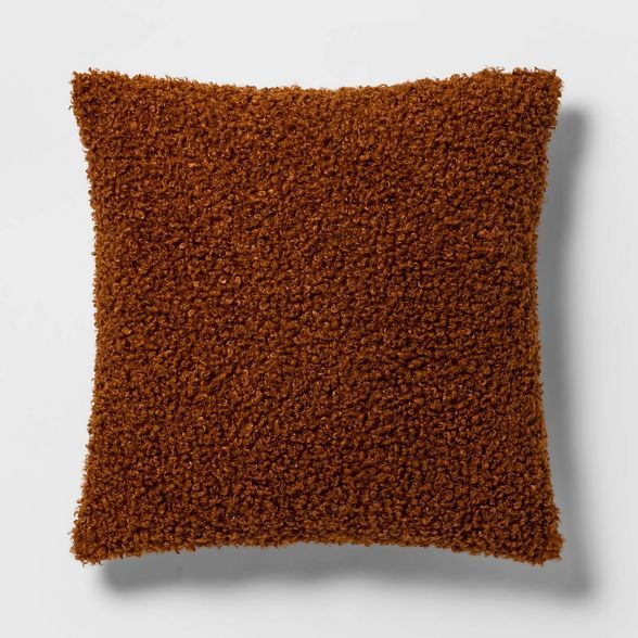 Euro Boucle Decorative Throw Pillow Caramel - Threshold™ | Target