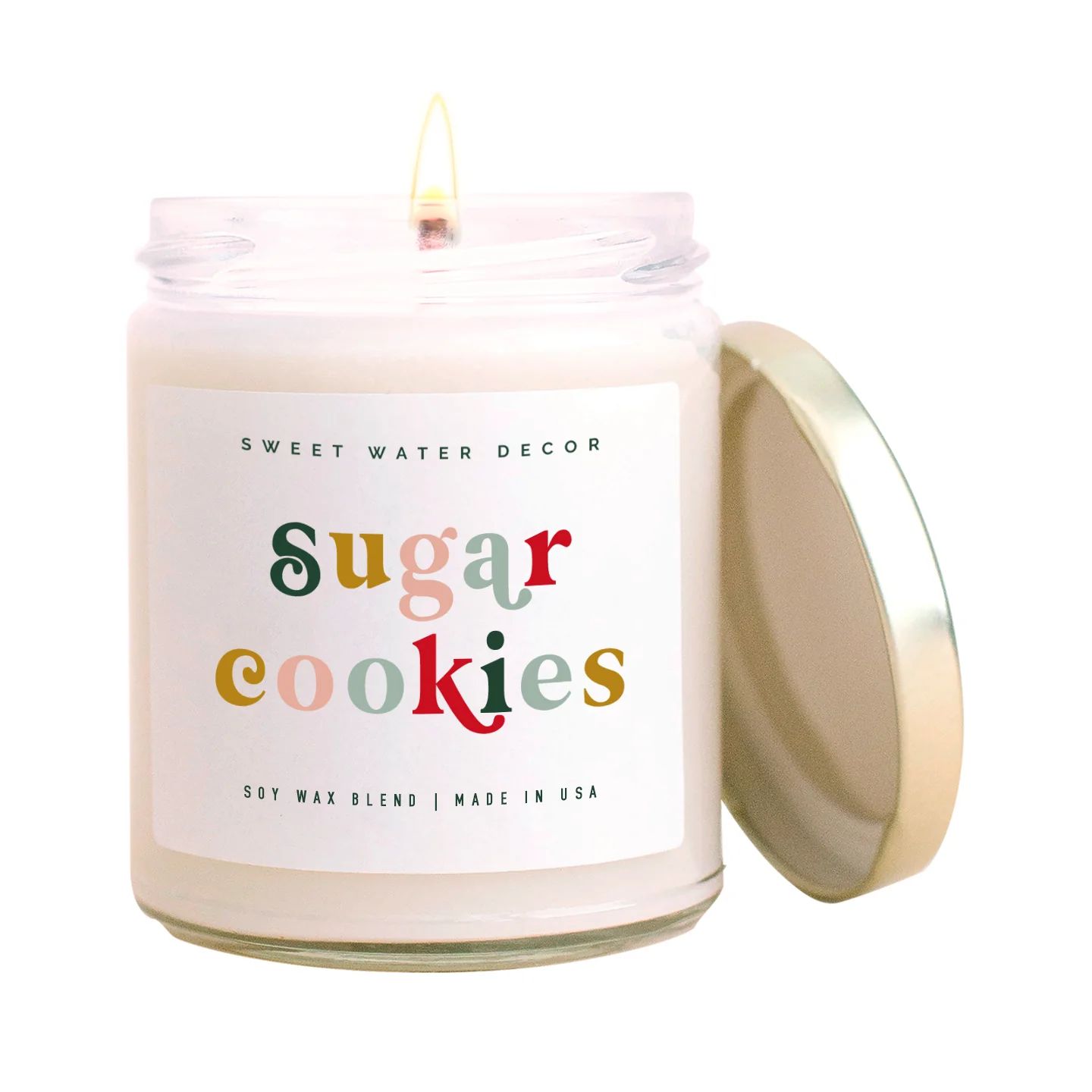 Sugar Cookies Soy Candle - Clear Jar - 9 oz | Sweet Water Decor, LLC
