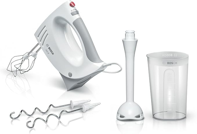 Bosch Handrührer MFQ3540, Handrührgerät, 2 Rührbesen, 2 Edelstahl-Knethaken, spülmaschinenge... | Amazon (DE)