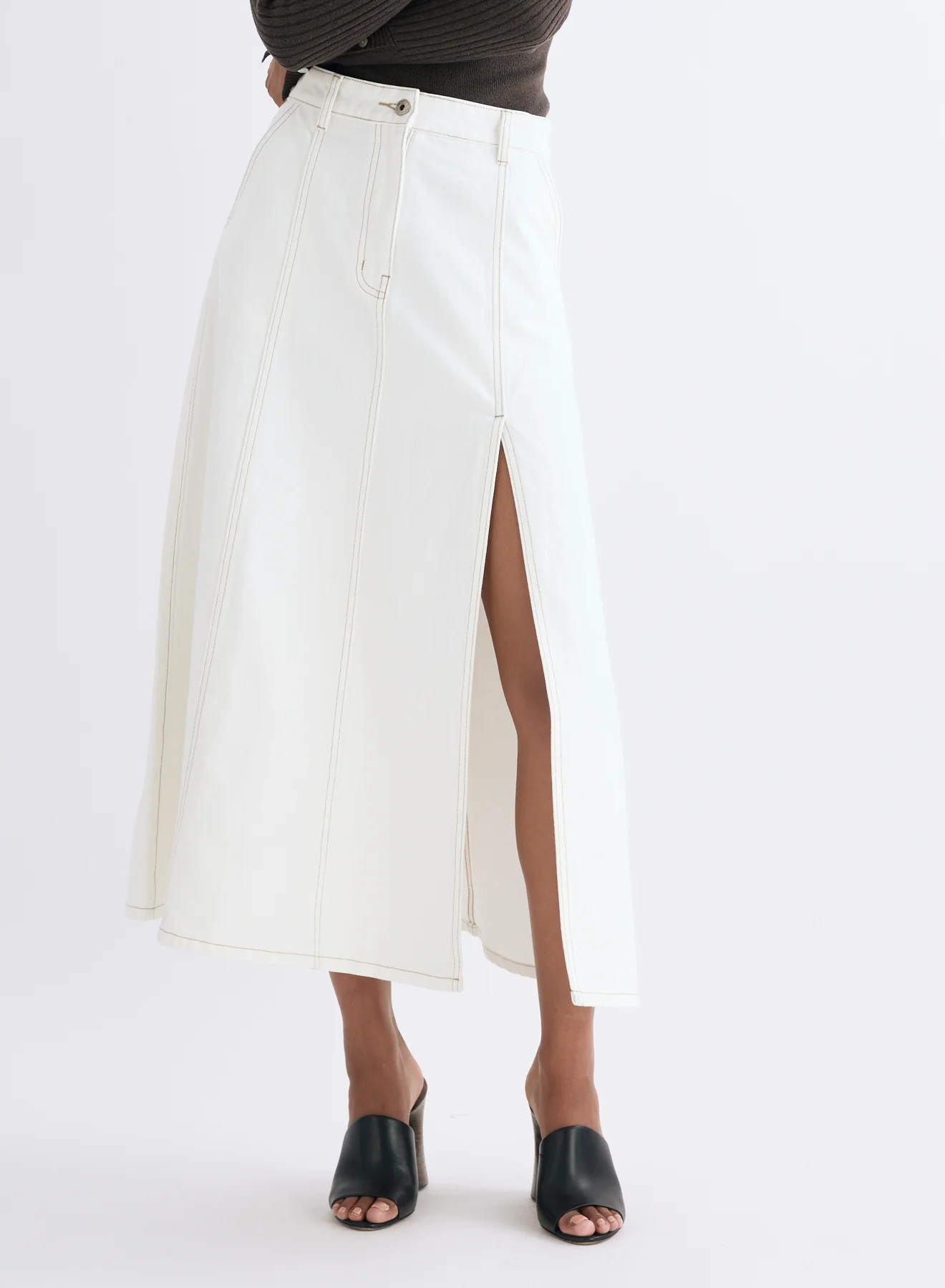 DONNA SKIRT (WHITE DENIM) | Anna Quan (Global)
