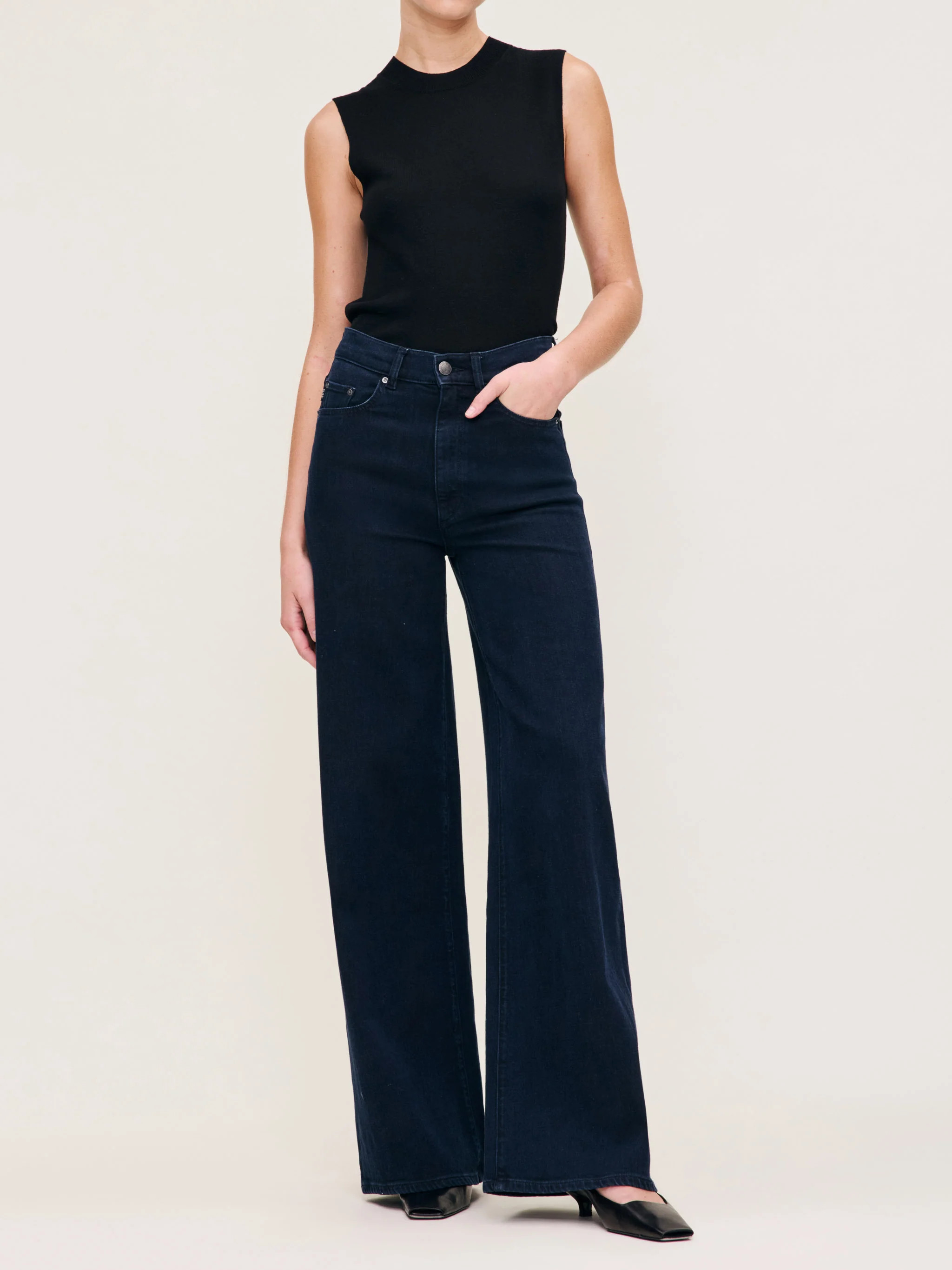 Hepburn Wide Leg High Rise 32" Jeans | Flatiron | DL 1961 Women