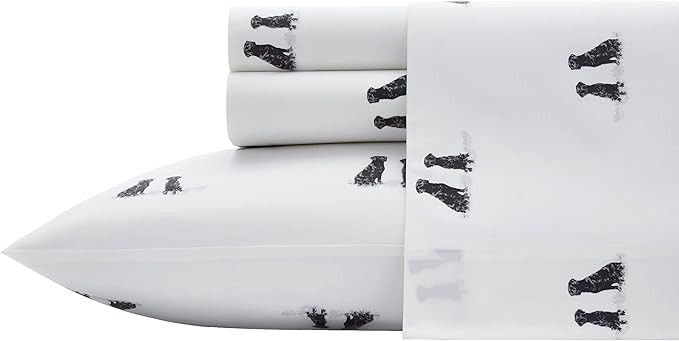 Eddie Bauer - Twin Sheets, Cotton Percale Bedding Set, Crisp & Cool Home Decor (Labrador Fields W... | Amazon (US)