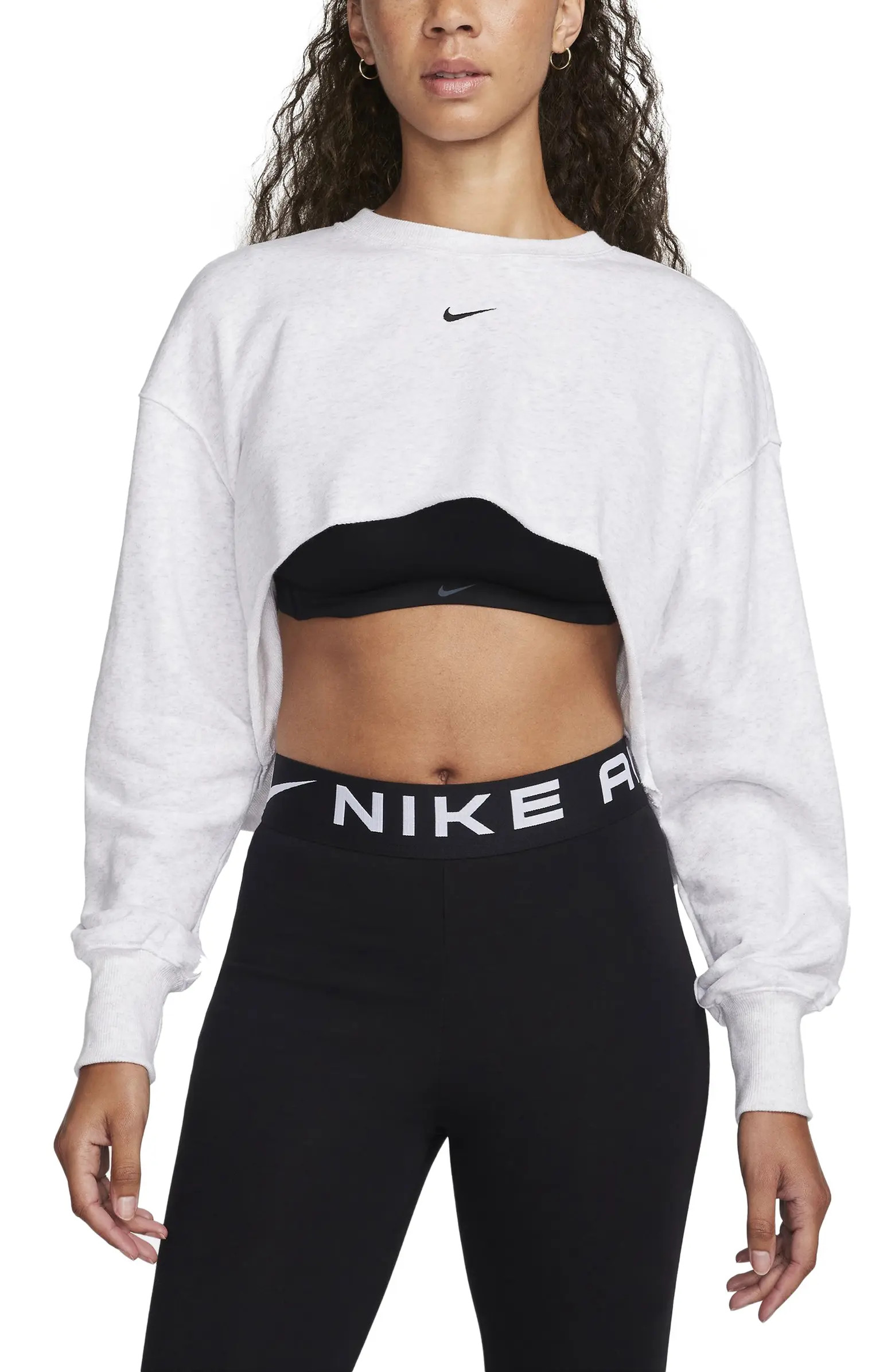 Sportswear French Terry Crewneck Crop Sweatshirt | Nordstrom