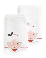 Set Of 2 Jolly Mrs Claus Towels | TJ Maxx