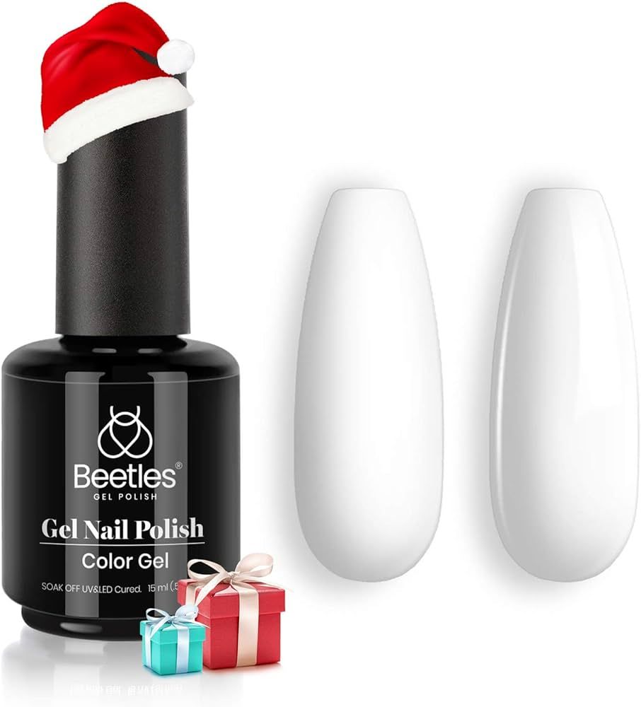 Beetles Gel Nail Polish, 1 Pcs 15ml White Color Soak Off Gel Polish Nail Art Manicure Salon DIY G... | Amazon (US)
