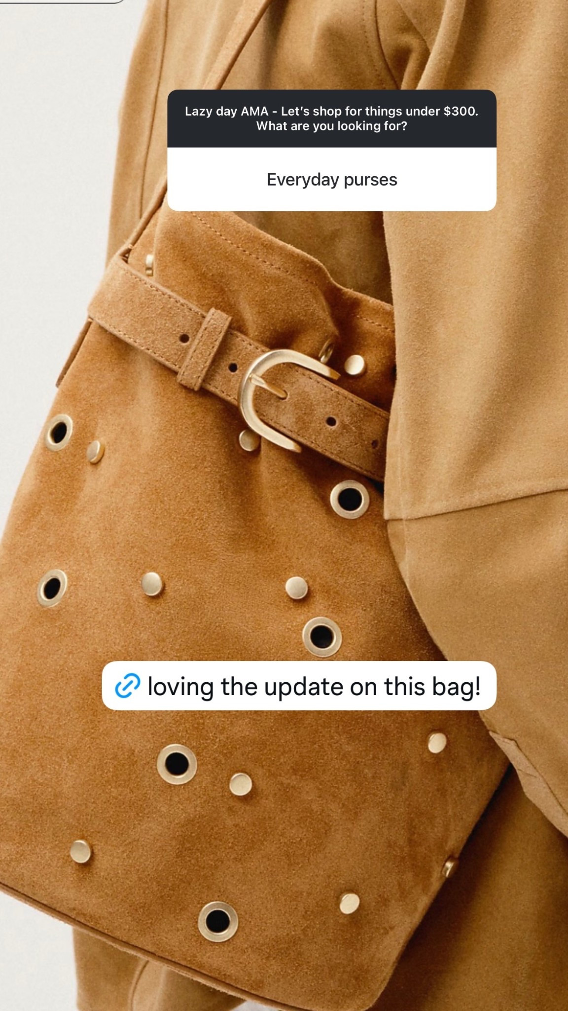 I really love the update on this bag. Fun little western vibes. It’s 40% off right now.  
￼