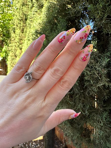 Pink floral press on nails under $10! So cute and fun. Love the shape, you can easily file them. I use the kiss brand for the glue. It’s my fav! 

#LTKStyleTip #LTKBeauty