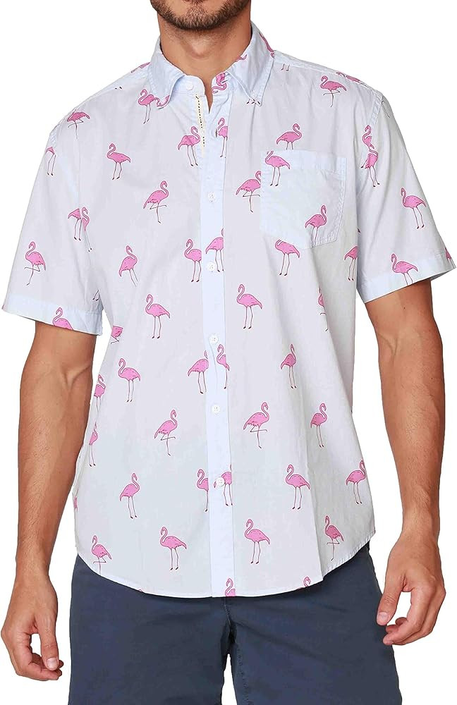 INGEAR Casual Cotton Shirt Button Down Hawaiian Short Sleeve Summer Shirt | Amazon (US)