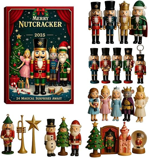 Christmas Advent Nutcracker | 24-Days 2025 Christmas 2D Nutcracker Figure - Holiday New Year Pend... | Amazon (CA)