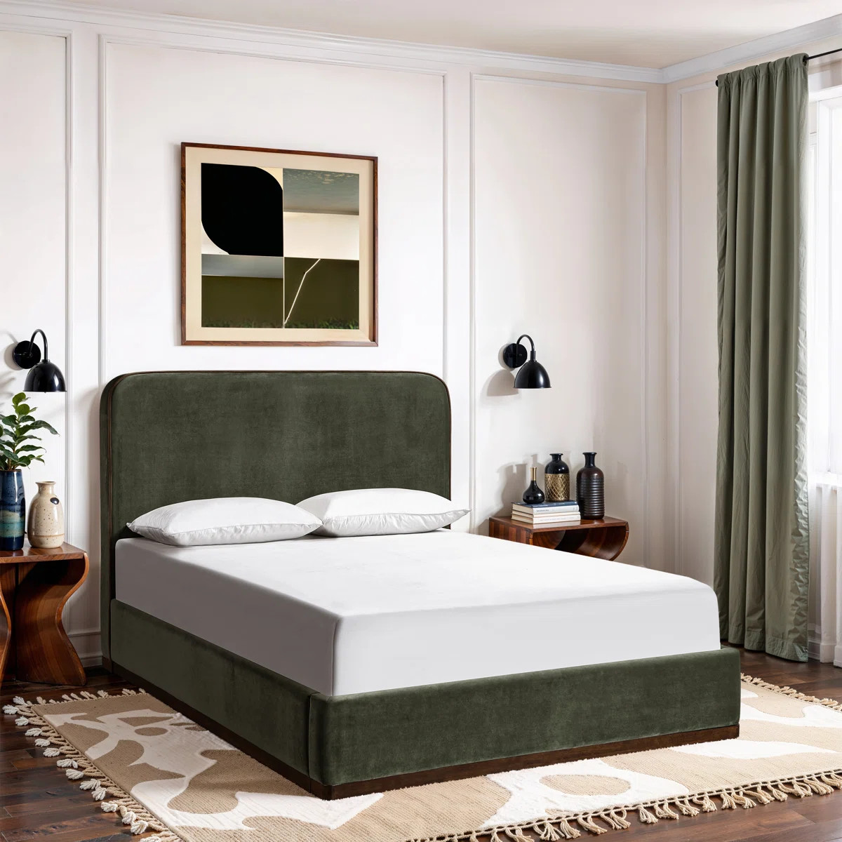 Dayna Velvet Upholstered Bed | Wayfair North America