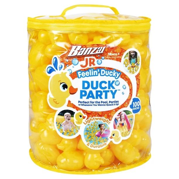 Banzai Jr. Feelin' Ducky Duck Party Pack (100 pieces) - Perfect for Pool, Parties or Whenever You... | Walmart (US)