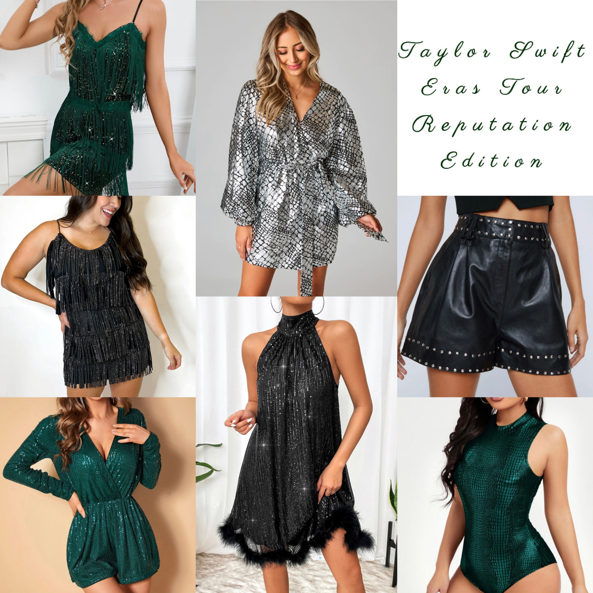 Taylor Swift Concert
Eras Tour
Taylor Swift
Concert
Concert Outfit
Reputation
Snake
King of my heart
Ready for it
Black
Sequin
Dark Green
End Game
Era
Metallic
Dress
Shorts
Leather
Feathers
Fringe
Sequin
Bodysuit
Romper
Festival
Travel

#LTKFestival #LTKstyletip #LTKtravel