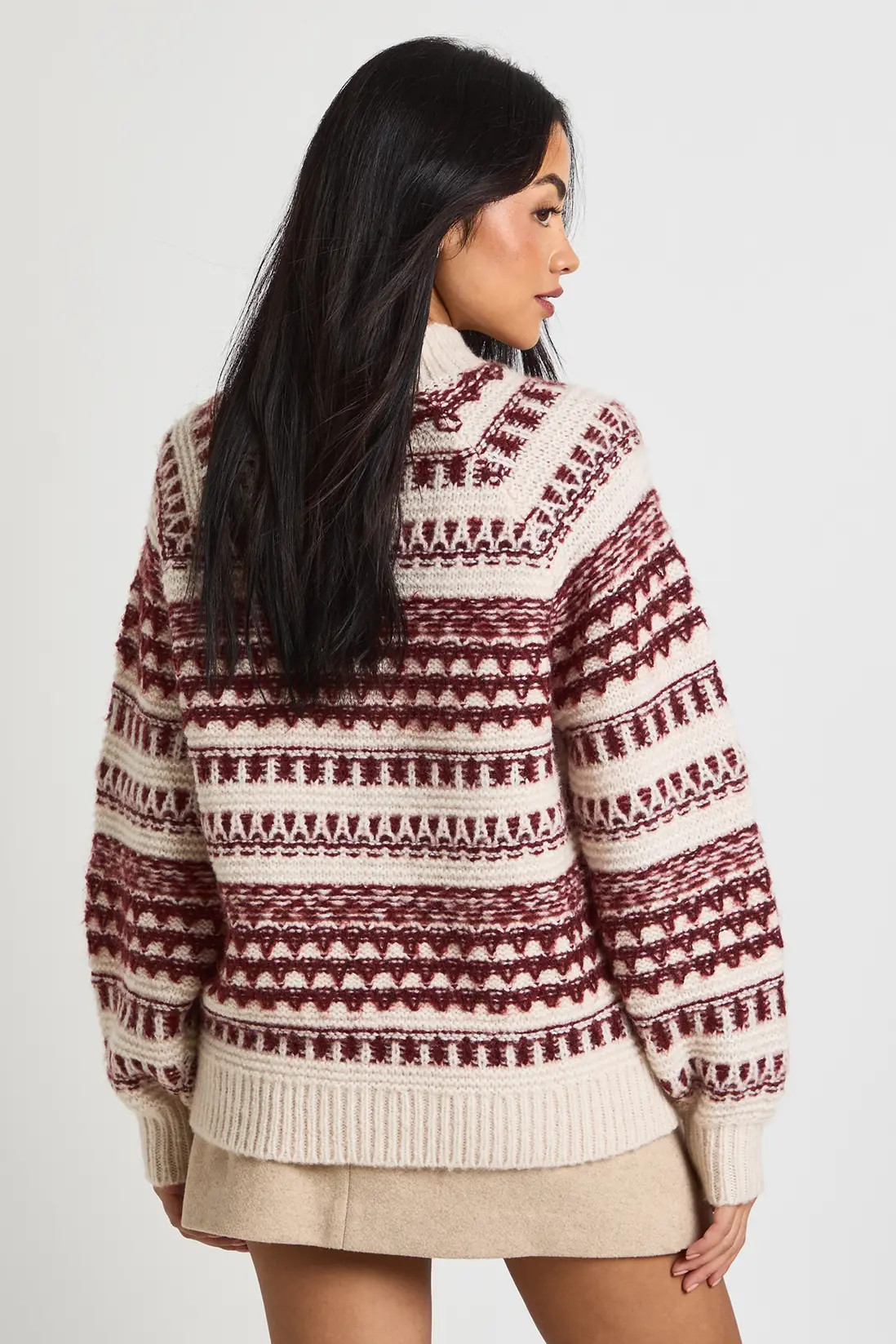 Chunky Textured Stitch Detail Oversized Knitted Jumper | Boohoo.com (UK & IE)