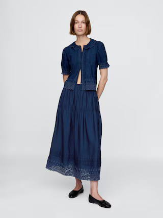 Gap × DÔEN Eyelet Maxi Skirt | Gap (US)