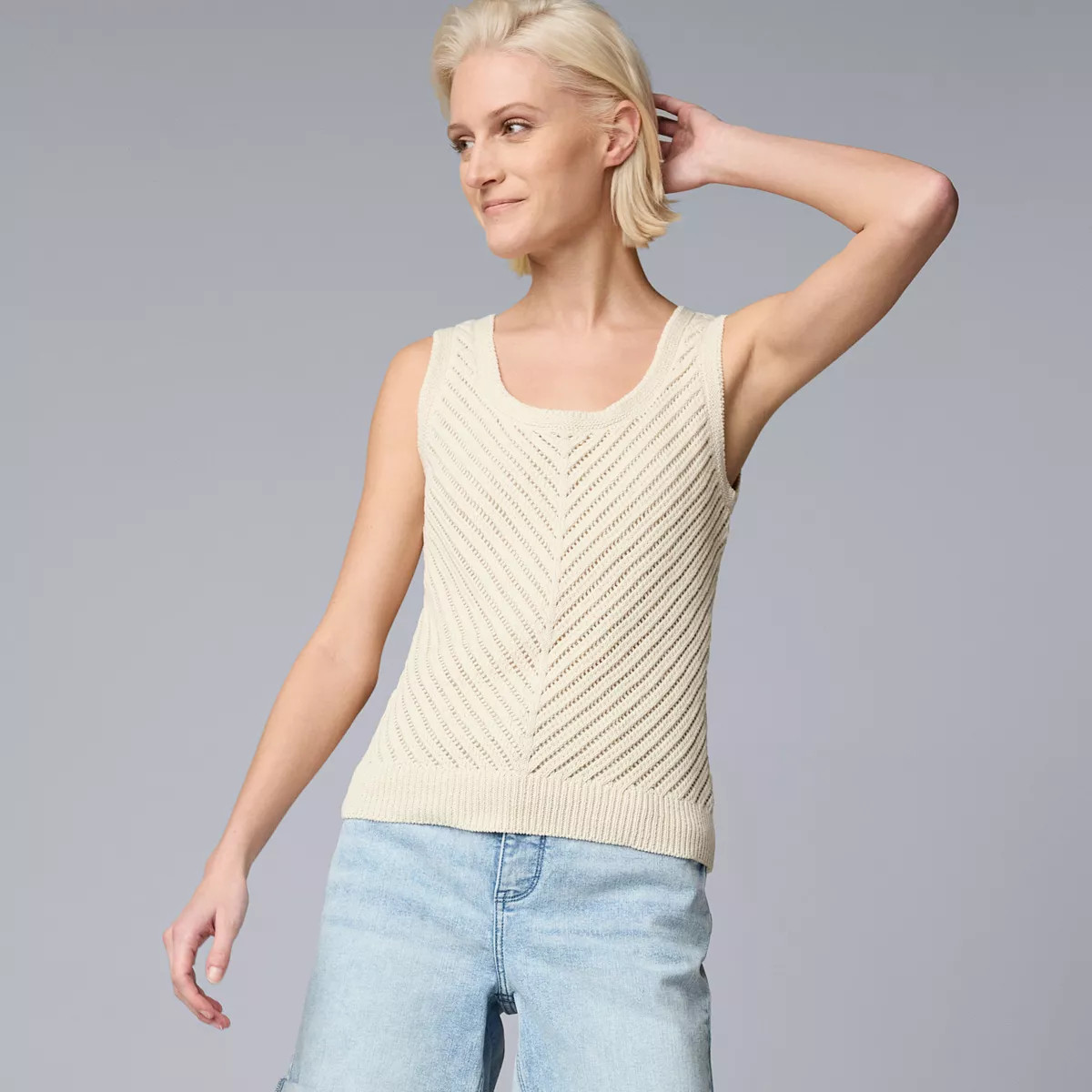 Women's Simply Vera Vera Wang Crochet Tank Top | Kohl's
