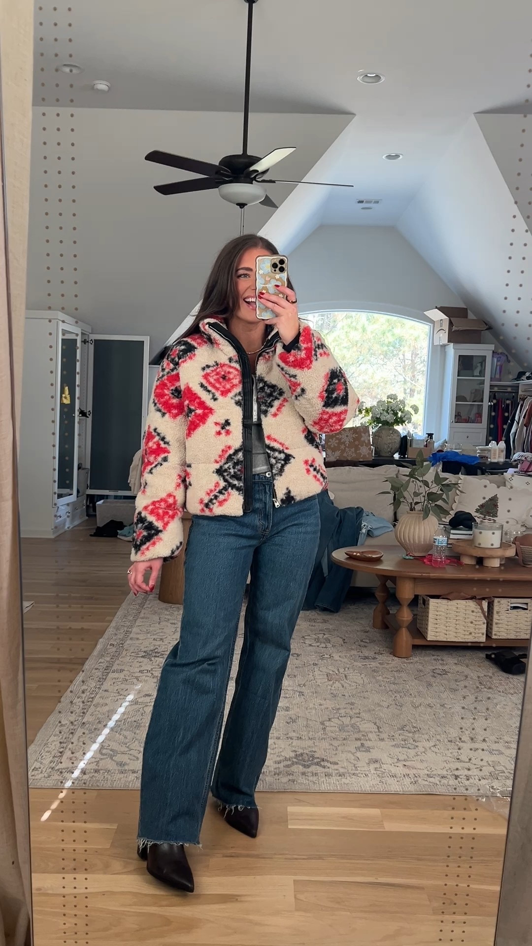 ⭐️ 40% off everything & extra 15% off with code AFMORGAN 🤩⭐️
I’m a true size 8/M & 5’5. My waist 29”, hips 40”, & bust 36.5” 

Sizing info:

•starting Jeans (my fave style ever!) TTS - 29 reg
• wide leg jeans TTS - 29 reg 
•tees & sweaters all TTS - M
•skorts TTS - M
•sweatshirt size L
•sweatpants & lounge pants TTS - M •Sherpa puffer & brown dress coat TTS - M 

Abercrombie haul! 😍🫶🏼 ordered some new jeans, tops (that gold shimmer tho!!!), & outfits for winter/the holidays ✨ & OMG! if you’ve never tried their jeans they’re truly top tier 🤌🏼⭐️ almost entire site is 40% off 🤩👏🏼 AND code AFMORGAN stacks for extra 15% off!!! ⭐️ this haul is SO GOOD OMG!!!! New built in bra tops that are STUNNING & my fave jeans in a new wash + a new wide leg style!!!! I love!!! & The sweats + sweatshirts + lounge fits thoooo 🙌🏼 primo comfort!!! NEXT level softness & comfort! 💯 What’s your fave from this Abercrombie haul?! 👇🏼 🔗 Comment SHOP for the exact links for everything in this haul! 🔗 & Linking everything for y’all w sizing info on my LTK linked in my Instagram bio! 😘 

Direct URL: 

@shop.LTK @abercrombie 

*Offer valid online only 12/9/2025-12/24/2025 in US/CA. Exclusions apply as indicated. Online price reflects discount. *Use code AFMORGAN to get an additional 15% off almost everything in stores and online at checkout from 12/12/2025-12/15/2025 in US/CA. Exclusions apply. See details online. Exclusions: Clearance, Vol. 28 Collection, Pride Collection, PGA, NFL, NHL, NBA, MLS, MLB and NCAA Licensing, Golf Licensing, Cashmere, Leather, Suede, Down, Sunglasses, All Multipacks, and Watches

#LTKFindsUnder100 #LTKSeasonal #LTKHoliday