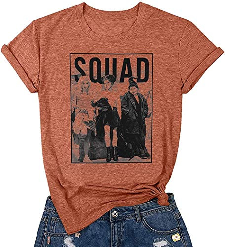 Halloween Shirts for Women Halloween Squad T-Shirt Funny Sanderson Sisters Graphic Tee Casual Fal... | Amazon (US)