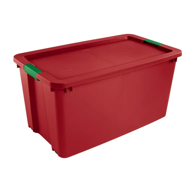 Sterilite 45 Gallon Wheeled Latch Tote, Extra Large Plastic Christmas Storage Bin with Lid, Ideal... | Walmart (US)