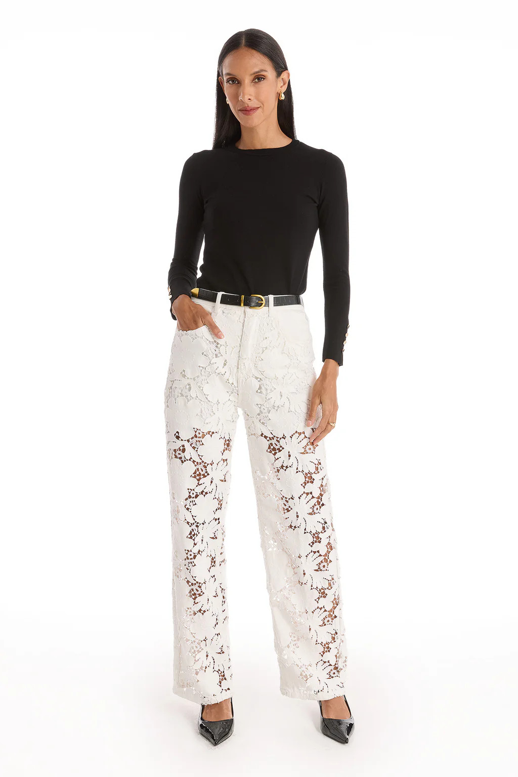 Celeste High Rise Jean - White | The Noli Shop