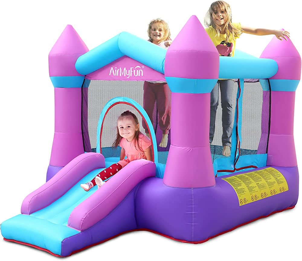 AirMyFun Kids Bounce House with Blower, Inflatable Bouncy Jumping Castle with Slide, Indoor/Outdo... | Amazon (US)