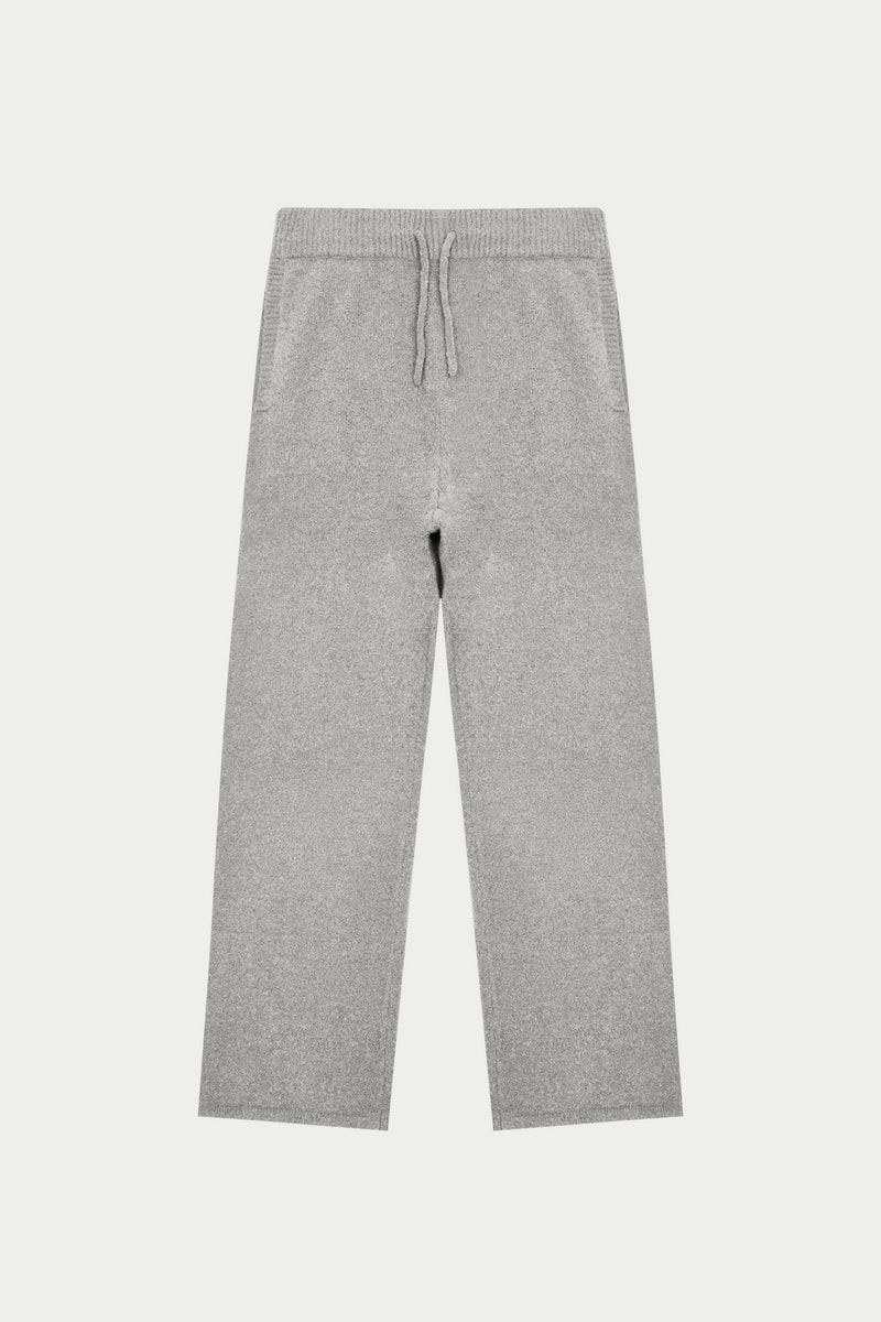 BOUCLE KNIT PANTS - GREY MARL | The Couture Club
