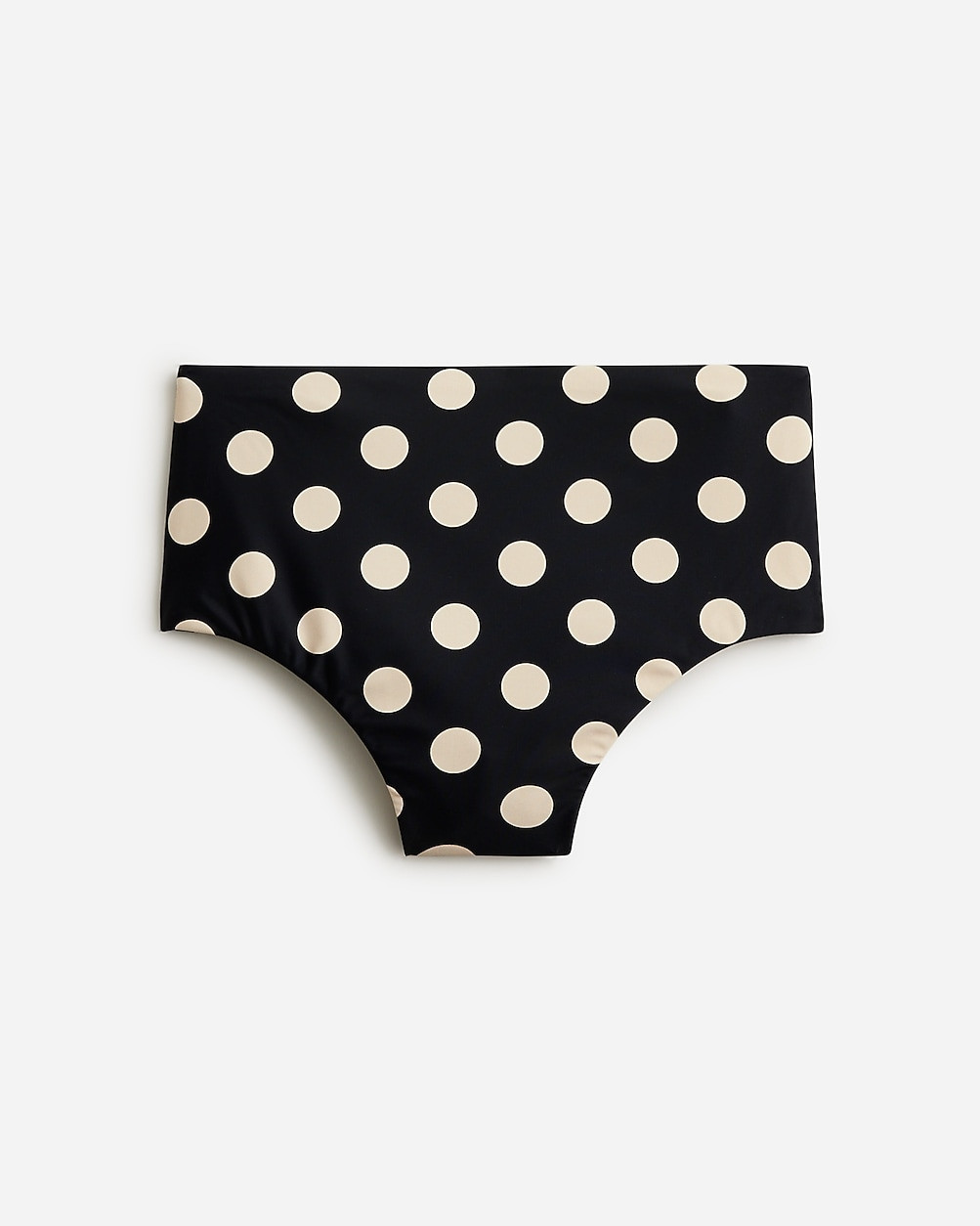High-rise full-coverage bikini bottom in reversible dot-stripe print | J. Crew US